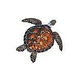 Porcelain Mosaic Sea Turtle Brown | 18"x18" | PORC-BT10-18