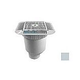 AquaStar 16" Square Grate with Double Deep Sump Bucket with 4" Spigot (VGB Series) Light Gray | 1216103C