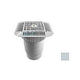 AquaStar 16" Square Grate with Double Deep Sump Bucket with 6" Spigot (VGB Series) Light Gray | 1216103E
