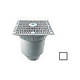 AquaStar 9" Wave Grate  & Vented Riser Ring with Double Deep Sump Bucket with 4" Socke | White | WAV9WR101D