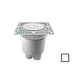 AquaStar 9" Square Sun Grate with Vented Riser Ring with 2 Port Double Deep Sump Bucket (VGB Series) White | SUN9WR101B