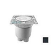 AquaStar 9" Square Sun Grate with Vented Riser Ring with 2 Port Double Deep Sump Bucket (VGB Series) Black | SUN9WR102B