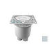 AquaStar 9" Square Sun Grate with Vented Riser Ring with 2 Port Double Deep Sump Bucket (VGB Series) Light Gray | SUN9WR103B