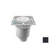 AquaStar 9" Square Sun Grate with Vented Riser Ring with Double Deep Sump Bucket with 4" Spigot (VGB Series) Black | SUN9WR102C