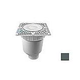 AquaStar 9" Square Sun Grate with Vented Riser Ring with Double Deep Sump Bucket with 4" Spigot (VGB Series) Dark Gray | SUN9WR105C