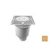 AquaStar 9" Square Sun Grate with Vented Riser Ring with Double Deep Sump Bucket with 4" Spigot (VGB Series) Tan | SUN9WR108C