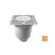 AquaStar 9" Square Sun Grate with Vented Riser Ring with Double Deep Sump Bucket with 4" Socket (VGB Series) Tan | SUN9WR108D