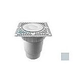 AquaStar 9" Square Sun Grate with Vented Riser Ring with Double Deep Sump Bucket with 6" Spigot (VGB Series) Light Gray | SUN9WR103E
