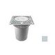 AquaStar 9" Square Sun Grate with Vented Riser Ring with Double Deep Sump Bucket with 6" Socket (VGB Series) Light Gray | SUN9WR103F