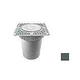 AquaStar 9" Square Sun Grate with Vented Riser Ring with Double Deep Sump Bucket with 6" Socket (VGB Series) Dark Gray | SUN9WR105F