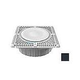 Aquastar 12" Square Sun Grate with Vented Riser Ring with Double Deep Mud Frame|Sump for Optional Secondary Drain (VGB Series) Black | SUN12WR102A