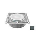 Aquastar 12" Square Sun Grate with Vented Riser Ring with Double Deep Mud Frame|Sump for Optional Secondary Drain (VGB Series) Dark Gray | SUN12WR105A