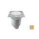 Aquastar 12" Square Sun Grate with Vented Riser Ring with Double Deep Sump Bucket with 4" Spigot (VGB Series) Tan | SUN12WR108C