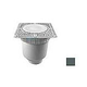 Aquastar 12" Square Sun Grate with Vented Riser Ring with Double Deep Sump Bucket with 4" Socket (VGB Series) Dark Gray | SUN12WR105D