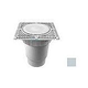 Aquastar 12" Square Sun Grate with Vented Riser Ring with Double Deep Sump Bucket with 6" Spigot (VGB Series) Light Gray | SUN12WR103E