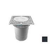 Aquastar 12" Square Sun Grate with Vented Riser Ring with Double Deep Sump Bucket with 6" Socket (VGB Series) Black | SUN12WR102F