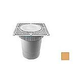 Aquastar 12" Square Sun Grate with Vented Riser Ring with Double Deep Sump Bucket with 6" Socket (VGB Series) Tan | SUN12WR108F