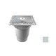 AquaStar 9" Square Star Anti-Entrapment Suction Outlet Cover with Vented Riser Ring with Double Deep Sump Bucket with 6" Spigot (VGB Series) Light Gray | P9103E
