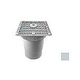 AquaStar 9" Square Star Anti-Entrapment Suction Outlet Cover with Vented Riser Ring with Double Deep Sump Bucket with 6" Socket (VGB Series) Light Gray | P9103F