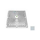 AquaStar 12" Square Star Anti-Entrapment Suction Outlet Cover with Vented Riser Ring and Mud Frame (VGB Series) Light Gray | P12103