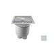 AquaStar 12" Square Star Anti-Entrapment Suction Outlet Cover with Vented Riser Ring with 2 Port Double Deep Sump Bucket (VGB Series) Light Gray | P12103B