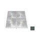 AquaStar 24" Square Mud Frame with Four (4) 12" Square Star Anti-Entrapment Suction Outlet Covers (VGB Series) Dark Gray | P24105