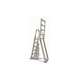 Confer Plastics A-Frame Ladder with Barrier System for 48"-54" Pools | Warm Grey | 7100X
