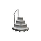 InnovaPlas Wedding Cake III Majestic Above Ground Step with PVC Handrail | W-8000-CS
