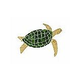 Ceramic Mosaic Sea Turtle Brown Right Facing Large | 27" x 35" | STUBRORL