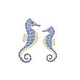 AquaStar Swim Designs Set 1 Medium & 1 Large Seahorse Stencils Only | White | F1031-01