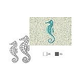 AquaStar Swim Designs Set 1 Medium & 1 Large Seahorse Stencils Only | Gray | F1031-05