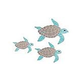 AquaStar Swim Designs Set 1 Large 1 Medium & 1 Small Turtle Stencils Only | White | F1030-01