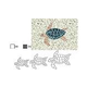 AquaStar Swim Designs Set 1 Large 1 Medium & 1 Small Turtle Stencils Only | Gray | F1030-05