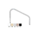 Saftron Deck Mounted 2-Bend Handrail Pair | .25" Thickness 1.90" OD | 36"W x 24"H | White | DR-236-W