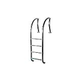 Inter-Fab Designer Series 4 Step Ladder With Sure-Step Treads | 1.90" x .065" Thickness Powder Coated Light Gray | DR-L4065S-9