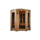 GoldenDesigns Grand 2-3 Person Carbon Far Infrared Corner Sauna | GDI-6235-02