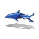 Artistry In Mosaics Dolphin Pair with Shadow Mosaic | 37" x 57" | DPSBLUL