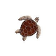Artistry In Mosaics Loggerhead Turtle Brown Mosaic | Medium - 15" x 15" | TLOBROM
