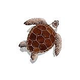 Artistry In Mosaics Loggerhead Turtle Brown with Shadow Mosaic | Large - 22" x 20" | TLSBROL
