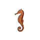 Artistry In Mosaics Seahorse Brown Mosaic | Large - 19" x 8" | SEABROLL