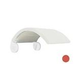 Ledge Lounger Signature Collection Chair Shade | White Frame - Coral Fabric Stock Color | LL-SG-CR-SH-W-STD-CRA