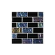 Artistry In Mosaics Twilight Series 1x2 Glass Tile | Black Brick | GT82348K5