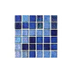 National Pool Tile Tribeca 1x1 Glass Tile | Dark Blue Non Skid | TRI-DKBLUE-NS