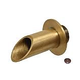 Water Scuppers and Bowls 2" Brass Geo Round Fountain Spout | Weathered Copper | WSBBG8923