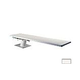 Inter-Fab Techni-Spring Steel Base with Techni-Beam Board Complete | 6' White with White Top Tread and White Base | TB6WW-TSB