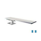 Inter-Fab Techni-Spring Steel Base with Techni-Beam Board Complete | 6' Blue with White Top Tread and White Base | TB6BW-TSB