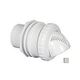 Infusion Pool Products Venturi Return Fitting | Standard Wall Assembly 1" Inside 1.5" Outside Inlet | Light Gray | VRFSWALG
