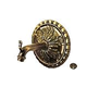Water Scuppers and Bowls Florence Spout with Large Escutcheon | Antique Brass | WSBFLORLG