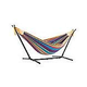 Vivere Double Cotton Hammock with Stand | 9-Foot Tropical | UHSDO9-20