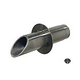 Water Scuppers and Bowls 2" Round Geo Scupper | Pewter | WSBSC710